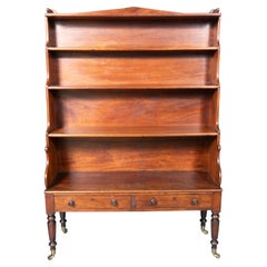 Regency Mahagoni Offenes Bücherregal