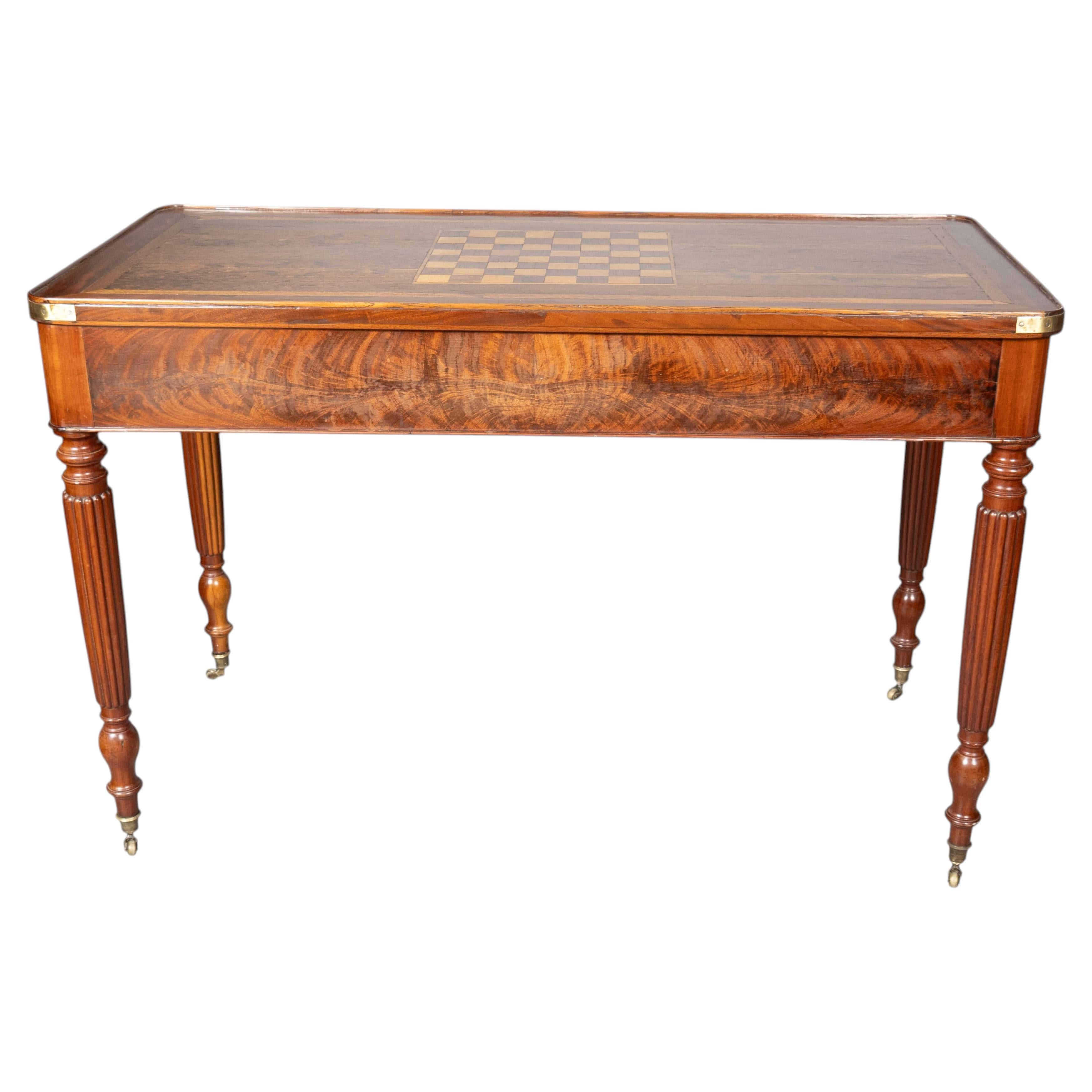 Charles X Mahogany And Rosewood Games Table For Sale