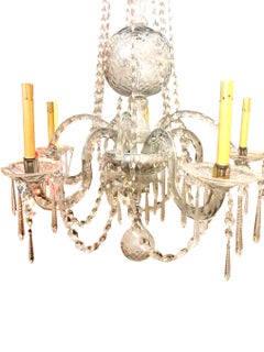 George III Anglo Irish Cut Crystal Chandelier