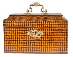 Fine George III Parquetry Teacaddy