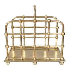 American Aesthetic Brass Wood Caddy