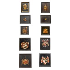 Ten Assorted Framed British Coats Of Arms