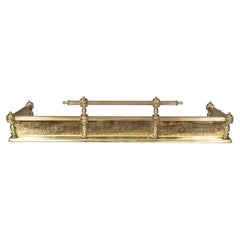 English Aesthetic Movement Brass Fire Fender