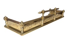 English Aesthetic Movement Brass Fire Fender