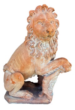 Pair Of Italian Terracotta Lions