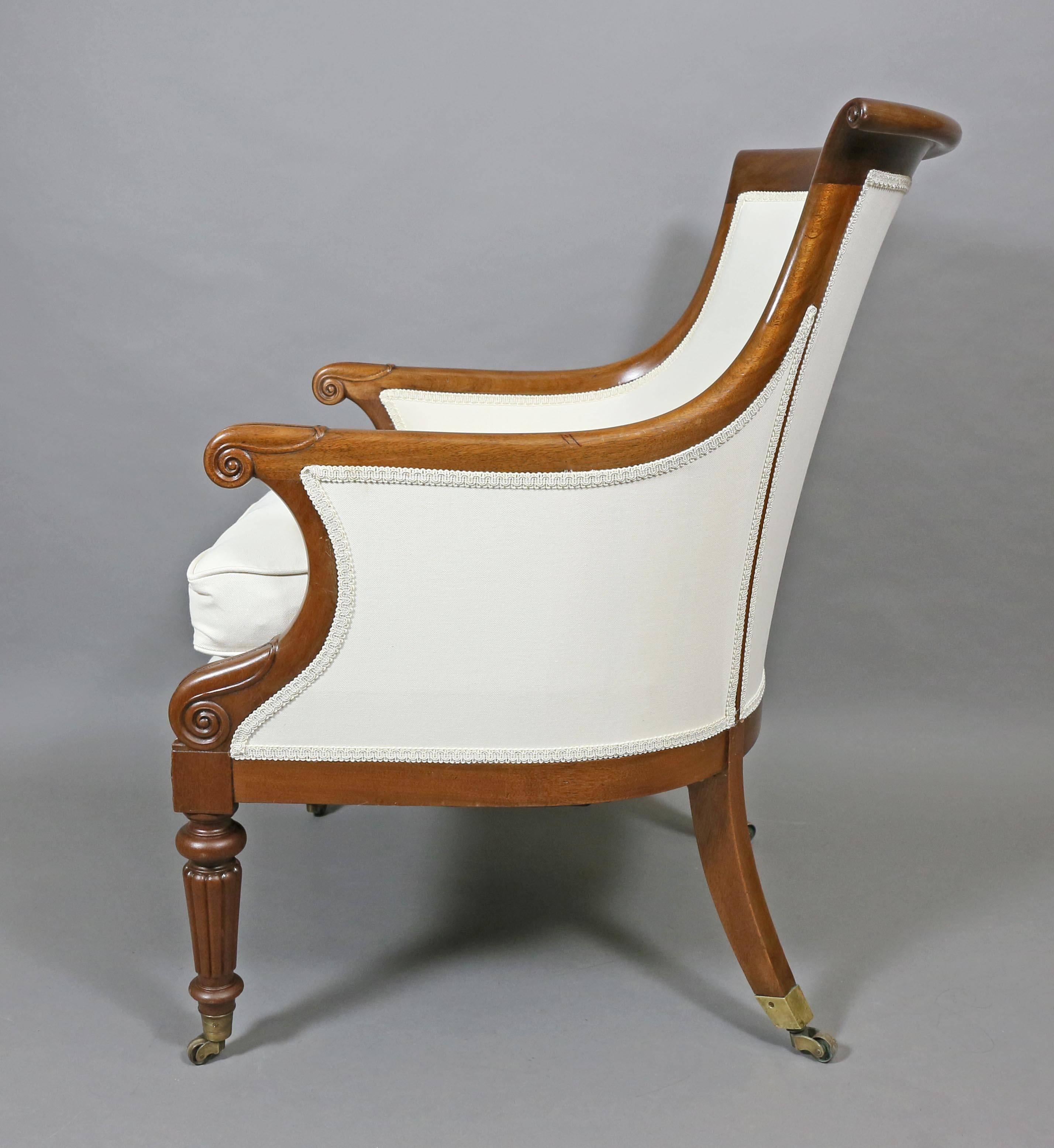Early 19th Century Regency Style Mahogany Armchair