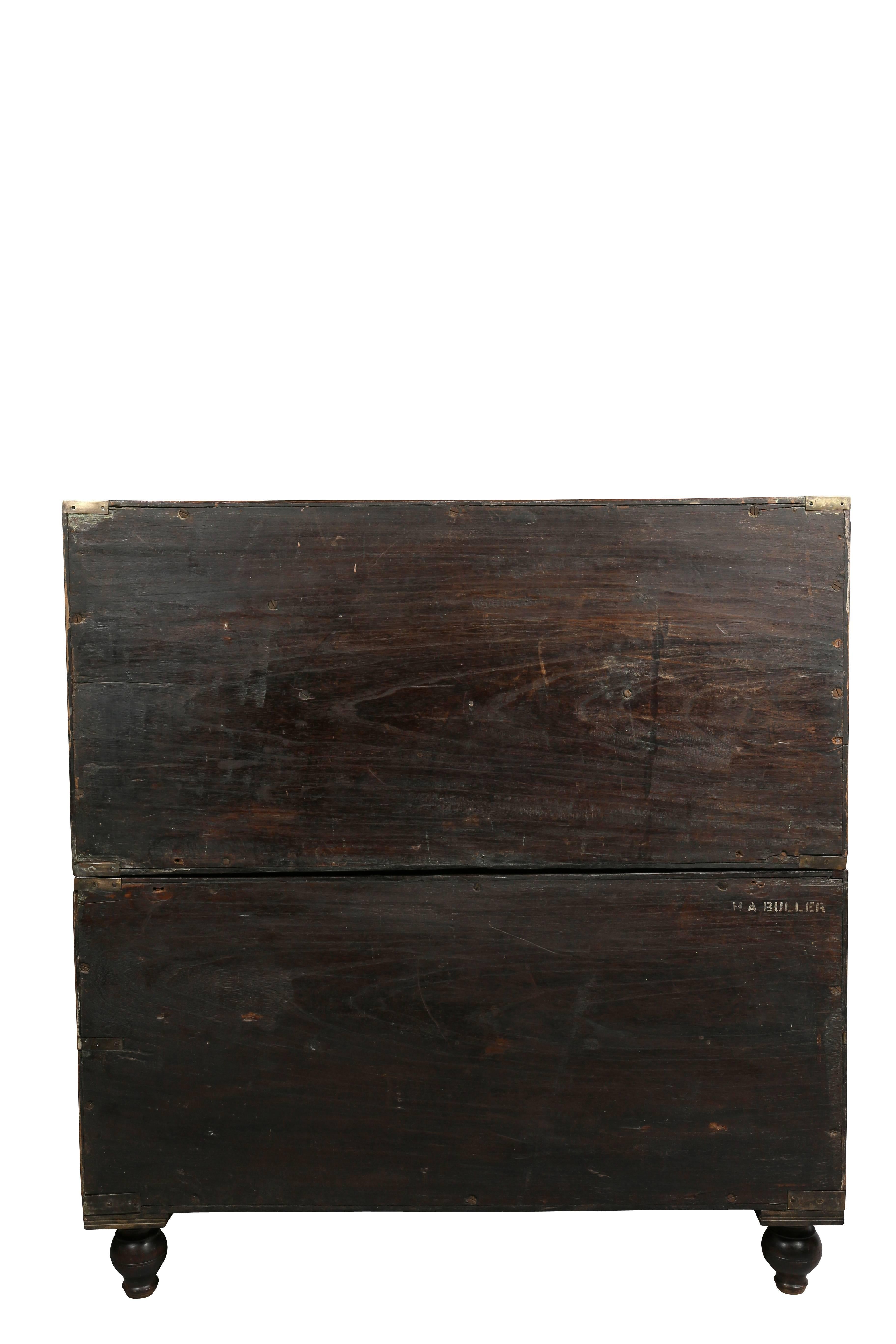 Fine Anglo Indian Rosewood Campaign Chest 2