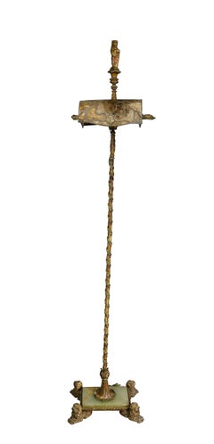 Renaissance Revival Wrought Iron and Bronze Floor Lamp
