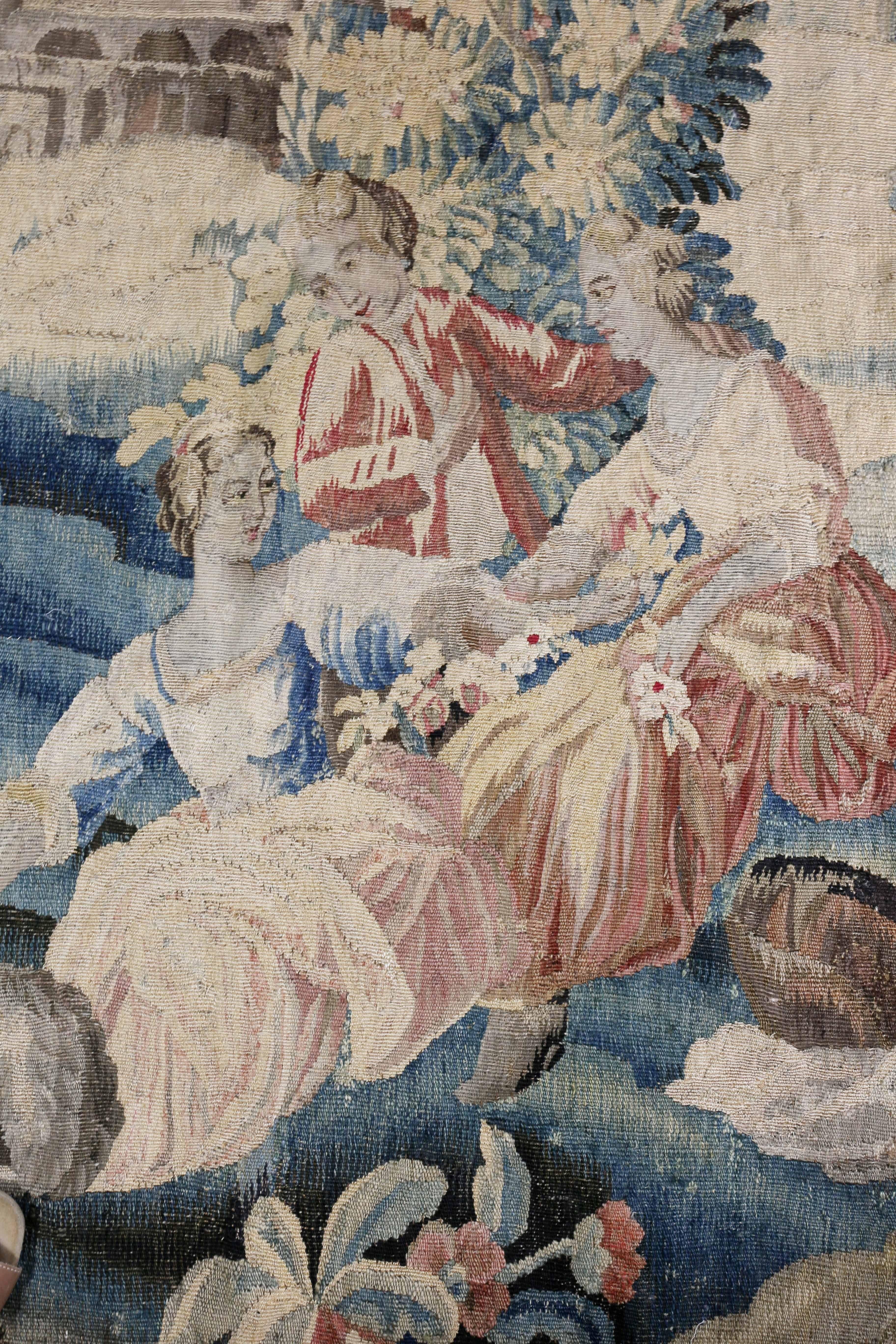 Aubusson Landscape Tapestry In Good Condition In Essex, MA