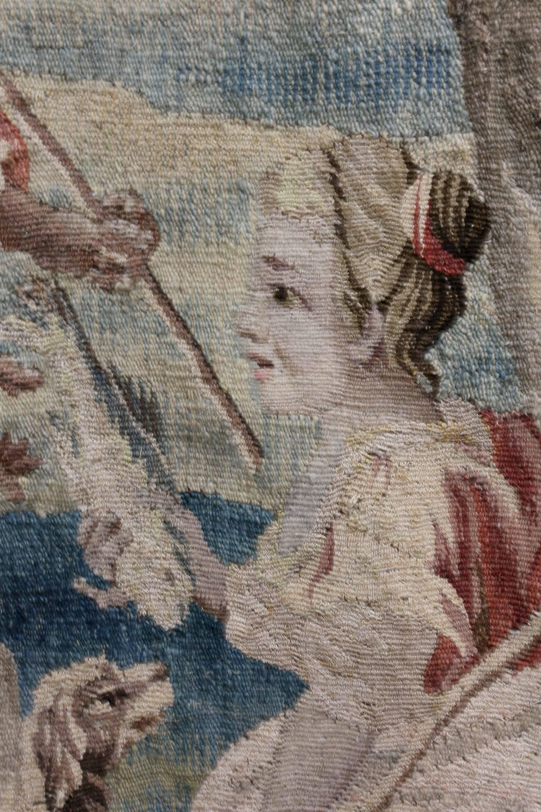 Aubusson Landscape Tapestry In Excellent Condition For Sale In Essex, MA