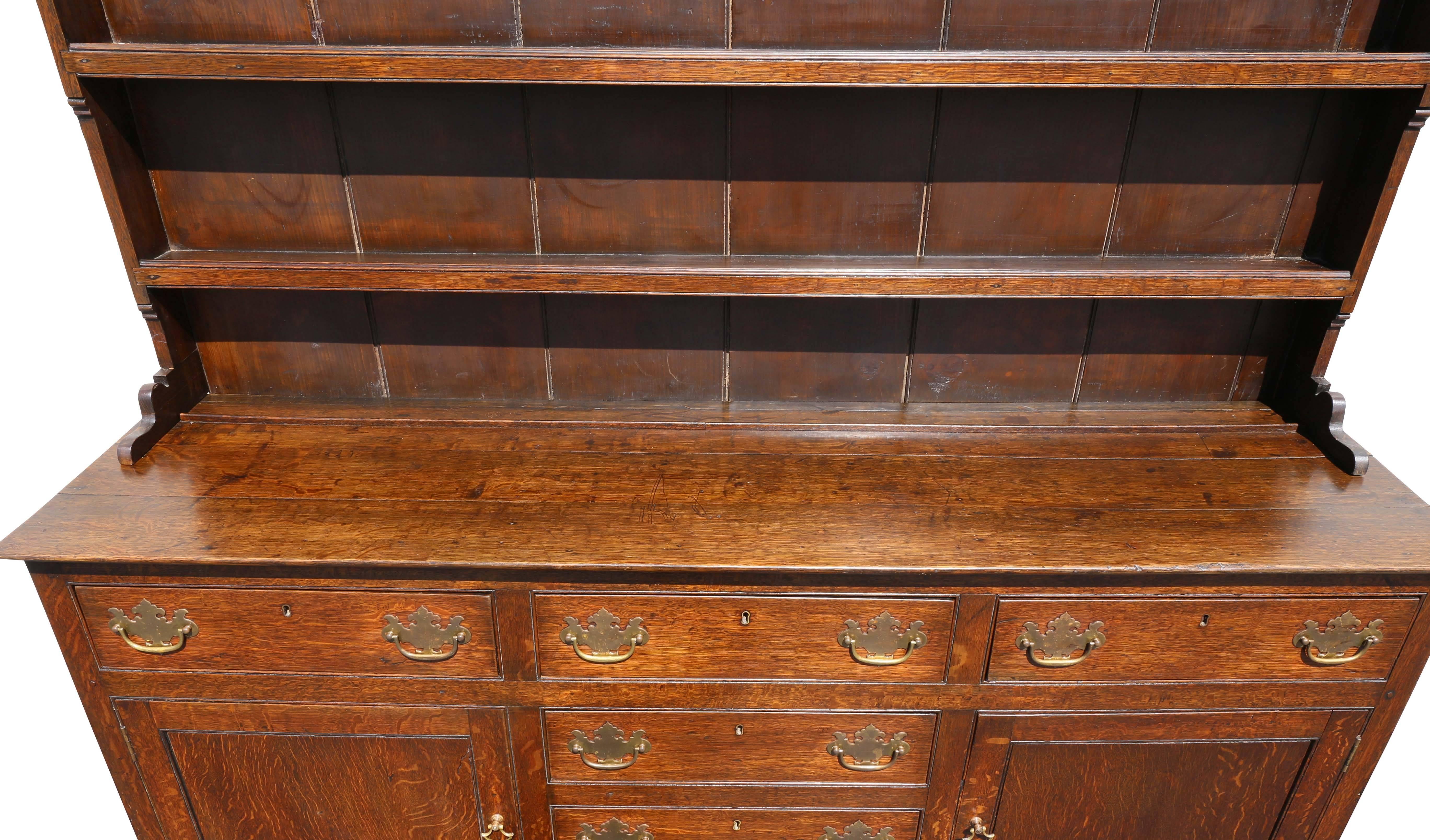 George III Oak Welsh Dresser In Good Condition In Essex, MA