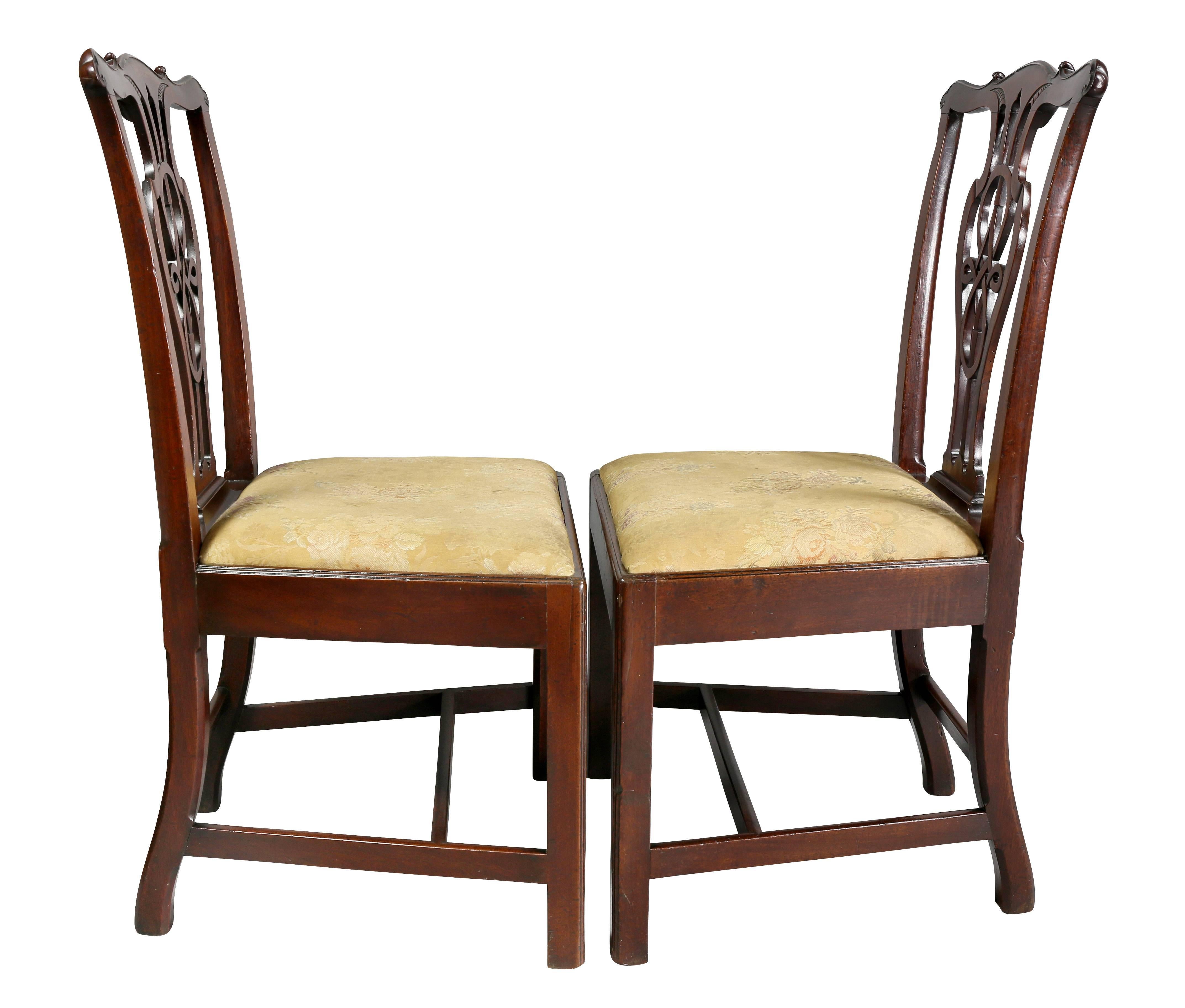 Pair of George III Mahogany Side Chairs 2