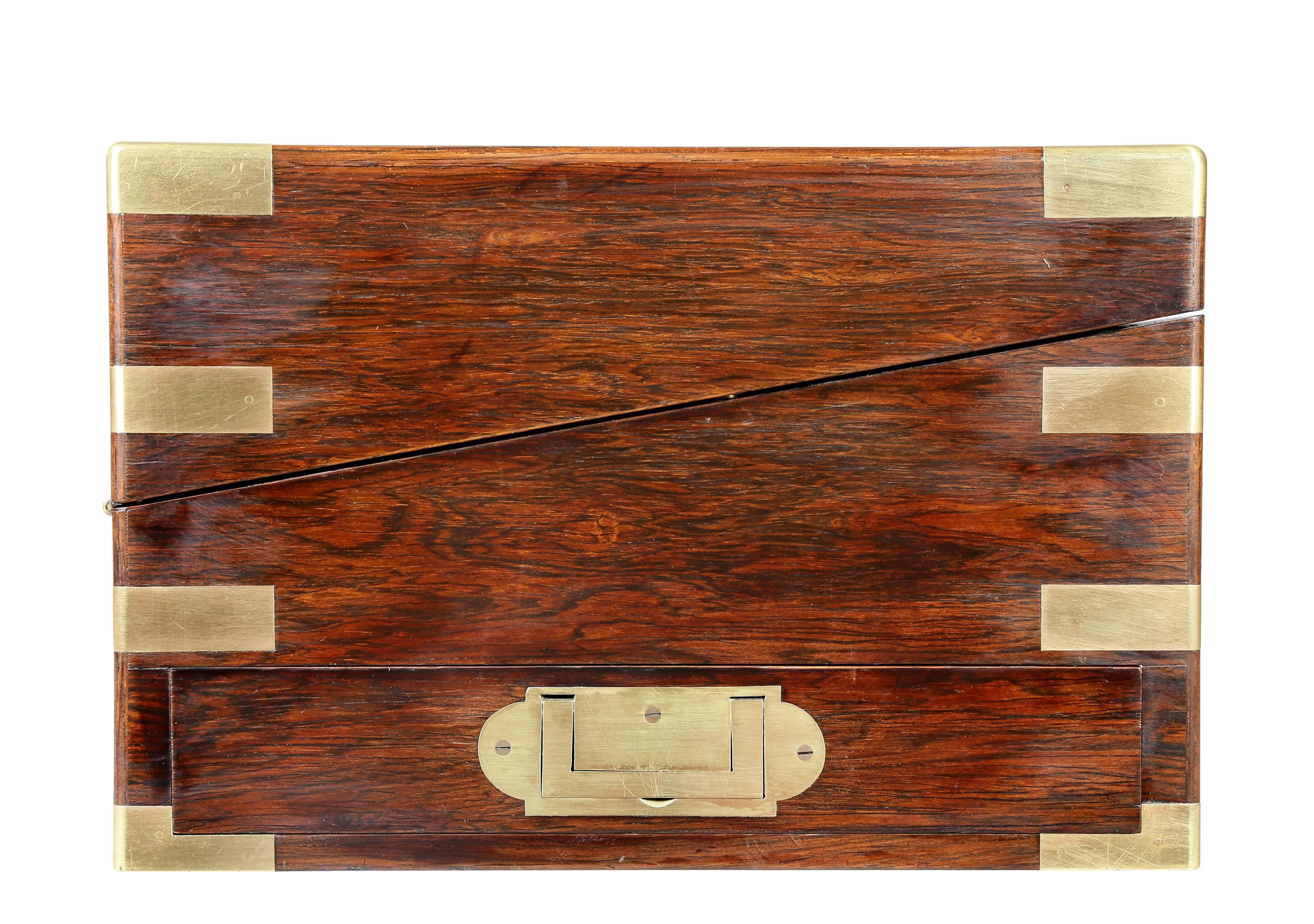 Early Victorian Rosewood Lapdesk on Stand 1