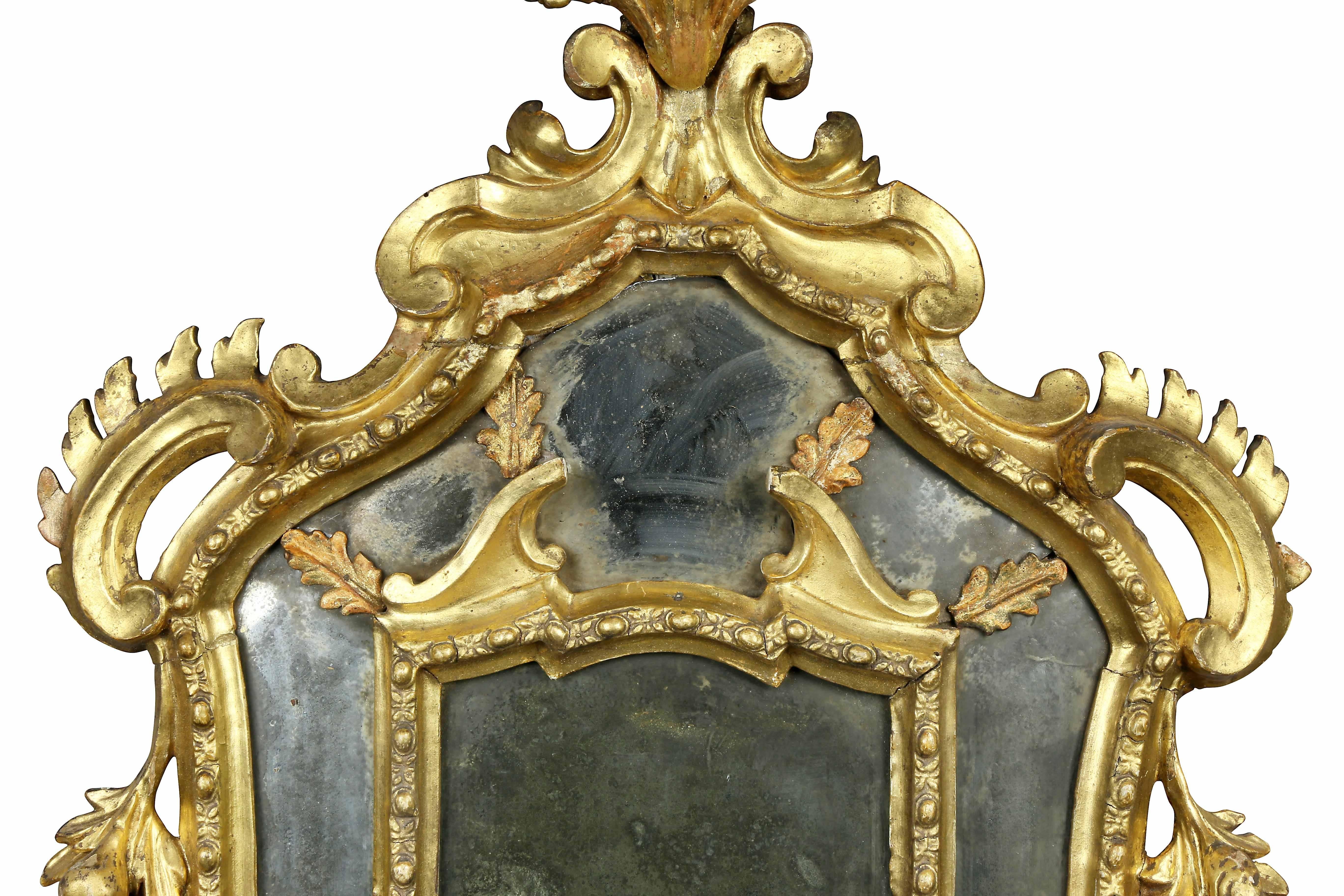 Italian Venetian Giltwood Girondole Mirror