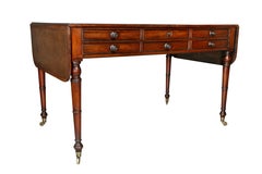 Regency Mahogany and Ebonized Writing Table