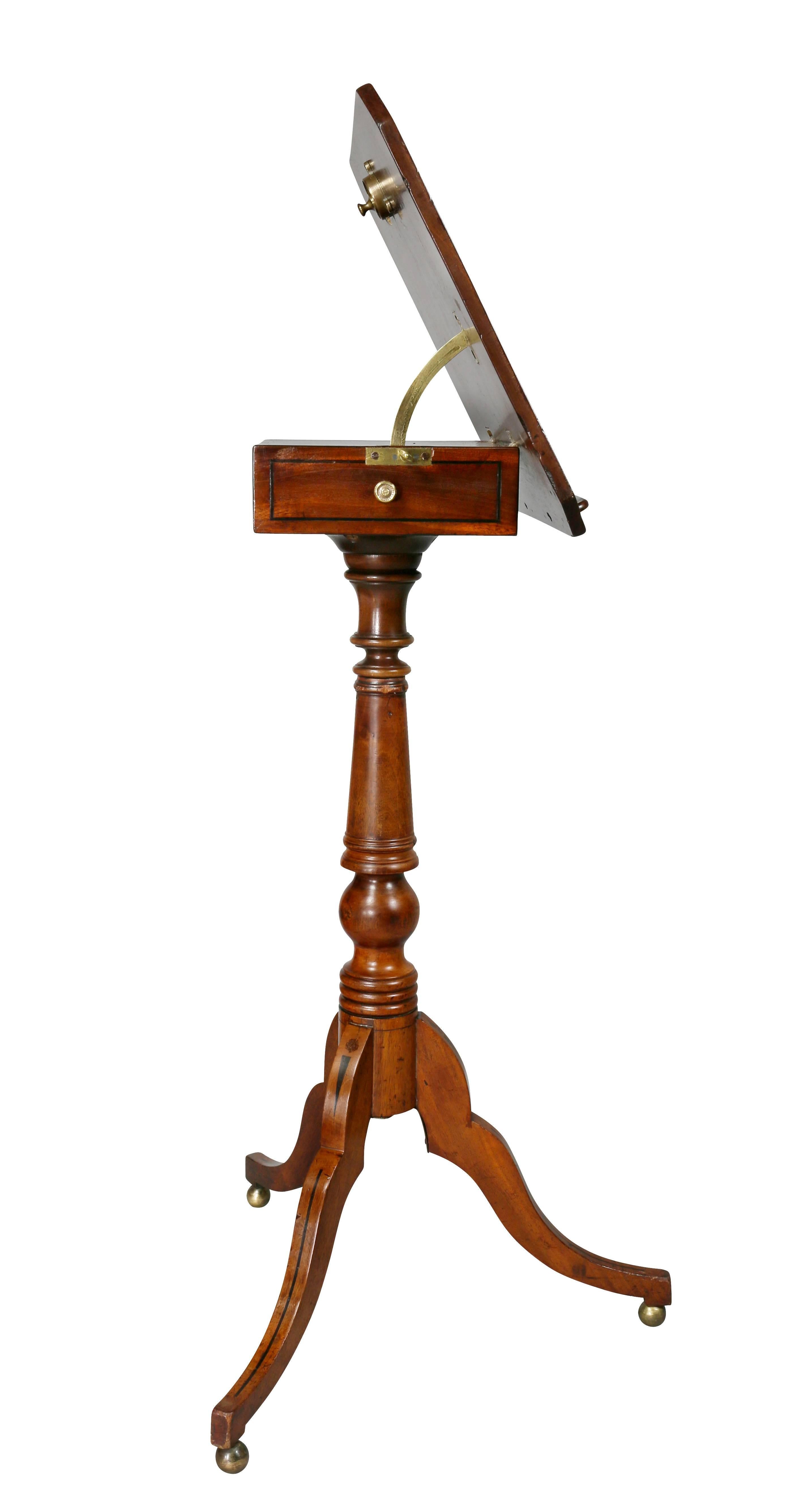 Other Regency Mahogany and Ebony Inlaid Music Stand