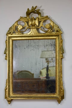 Louis XVI Period Trumeau Mirror with Eagle