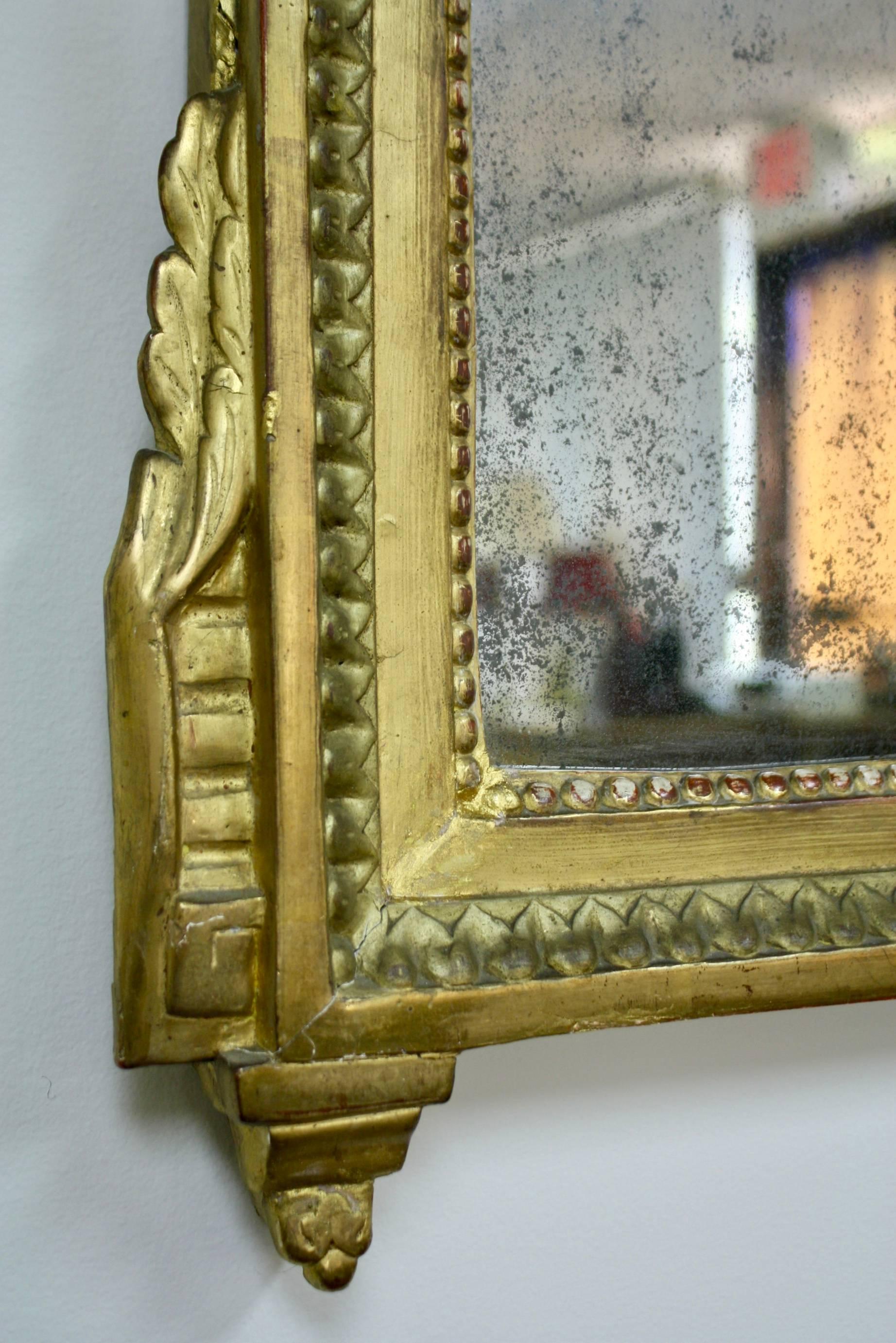 Louis XVI Period Trumeau Mirror with Eagle For Sale 2