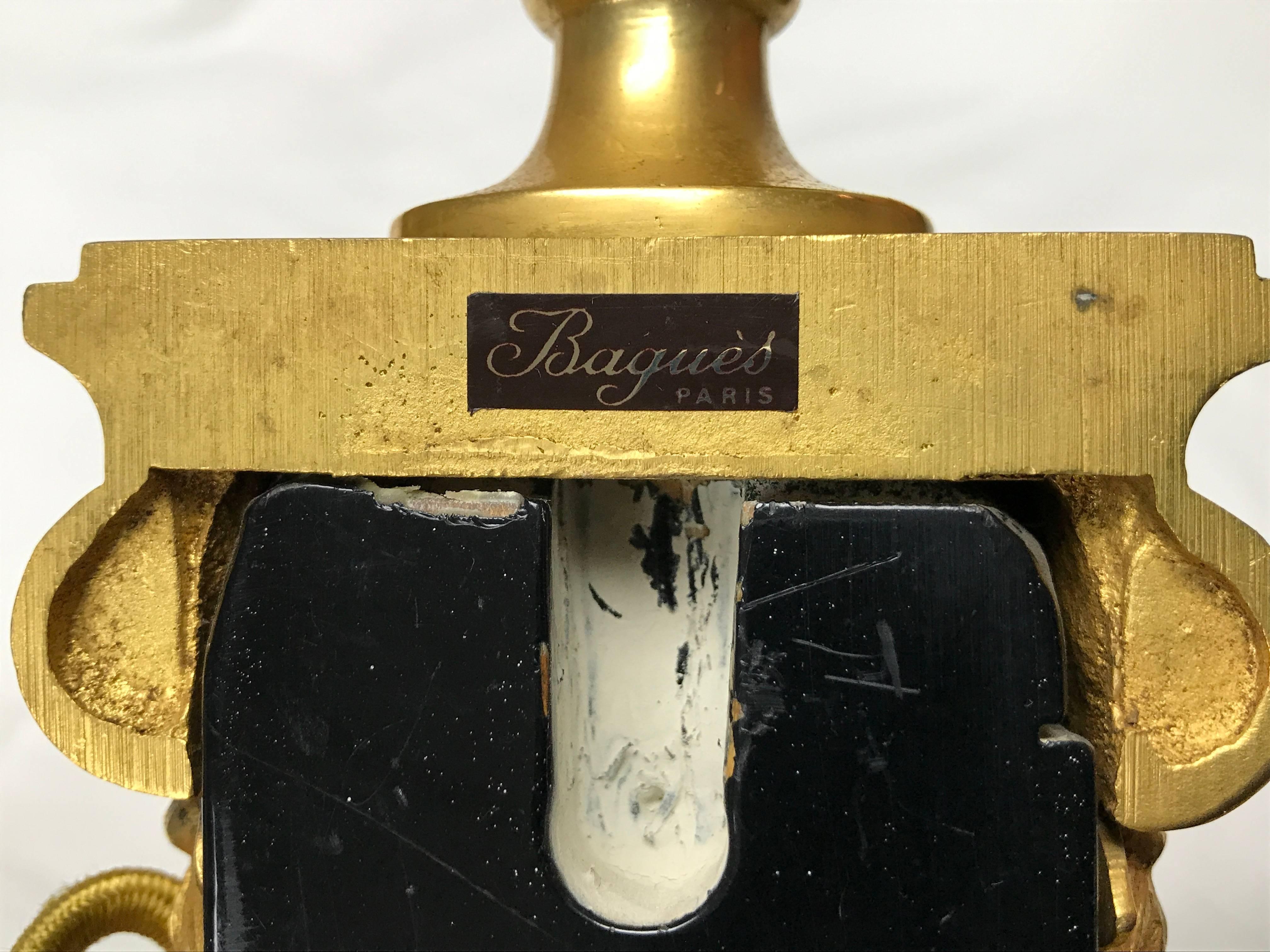 Set of Four Neoclassical Sconces by Maison Bagues 3