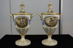 Pair of Neoclassical Italian Lidded Urns