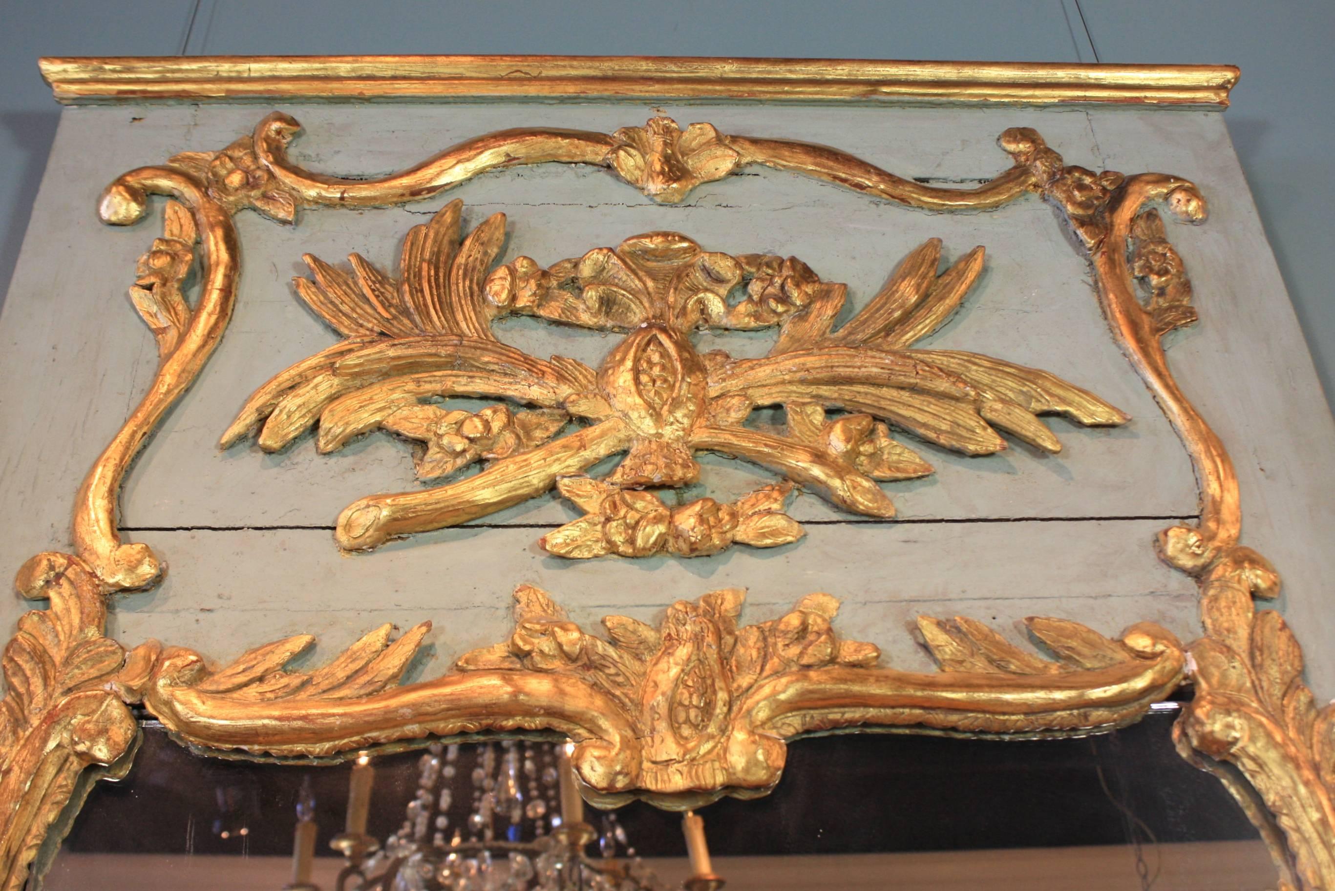 French Louis XV Period Trumeau Mirror For Sale 4