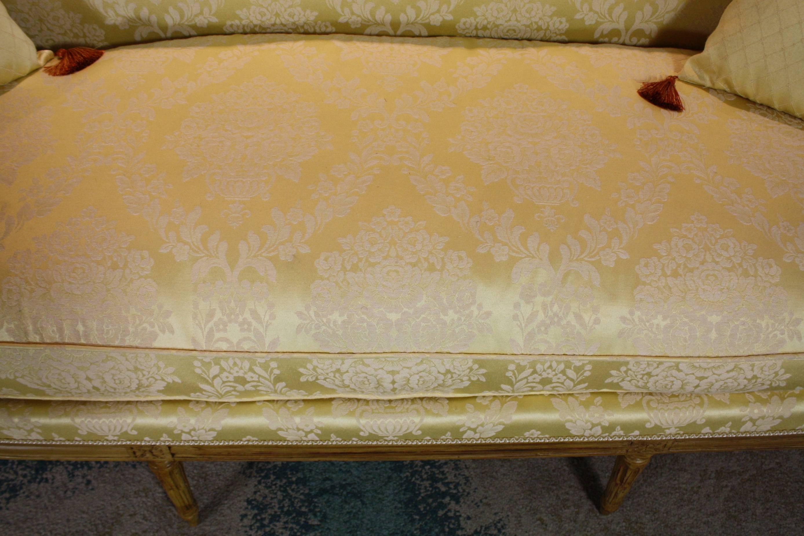Upholstery French Louis XVI Period Sofa For Sale