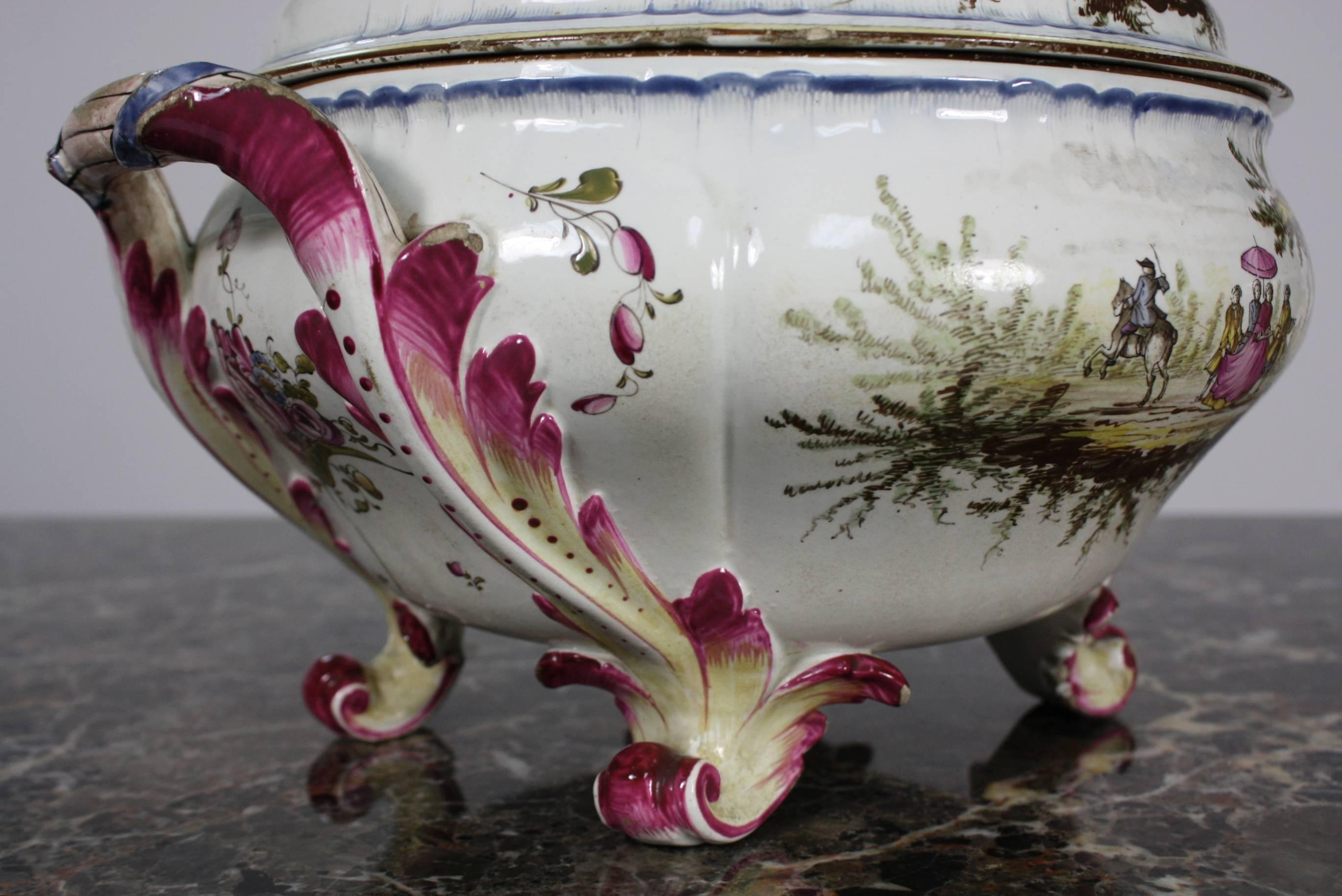 French Faience Jardinière by Veuve Perrin For Sale 1