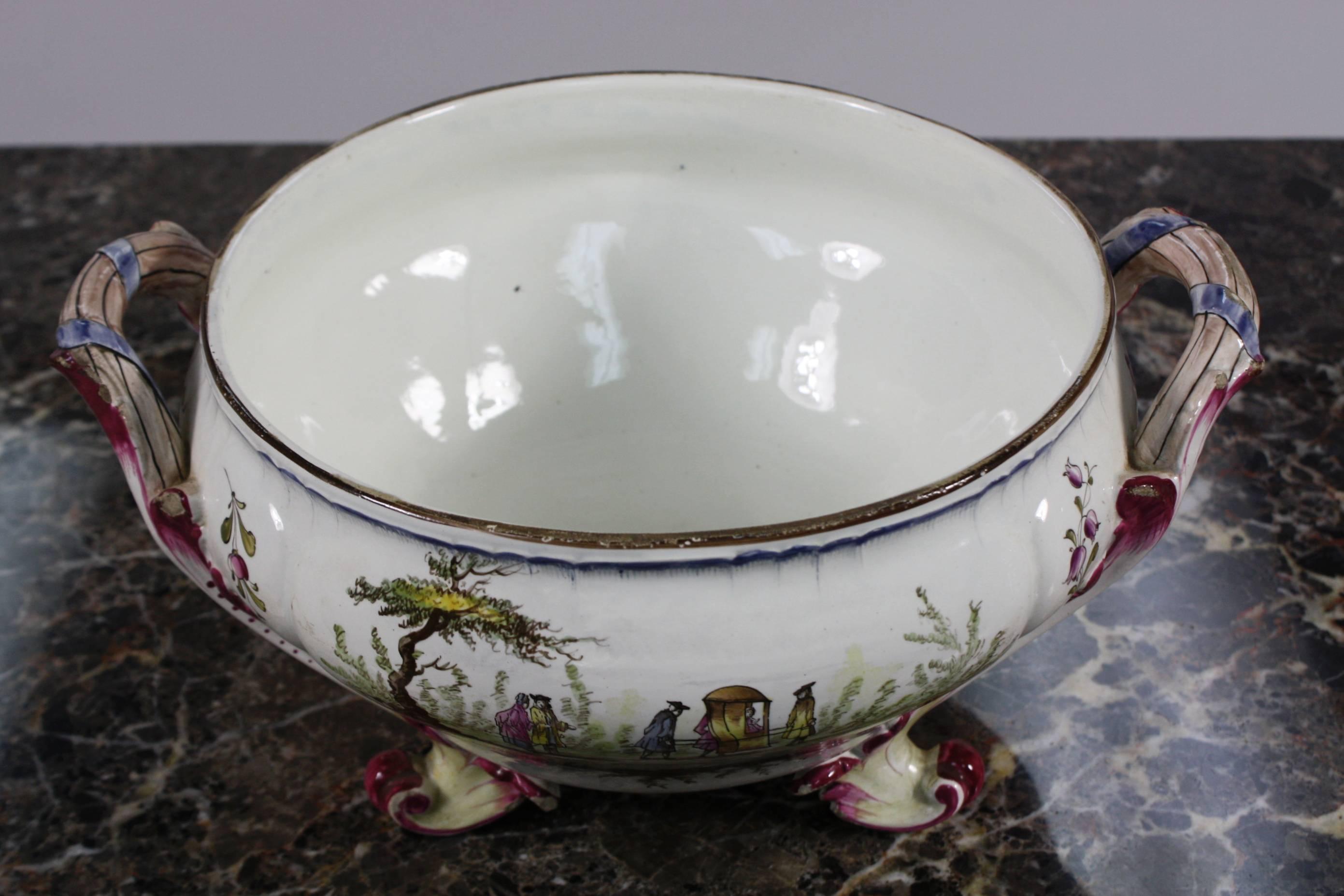 French Faience Jardinière by Veuve Perrin For Sale 2
