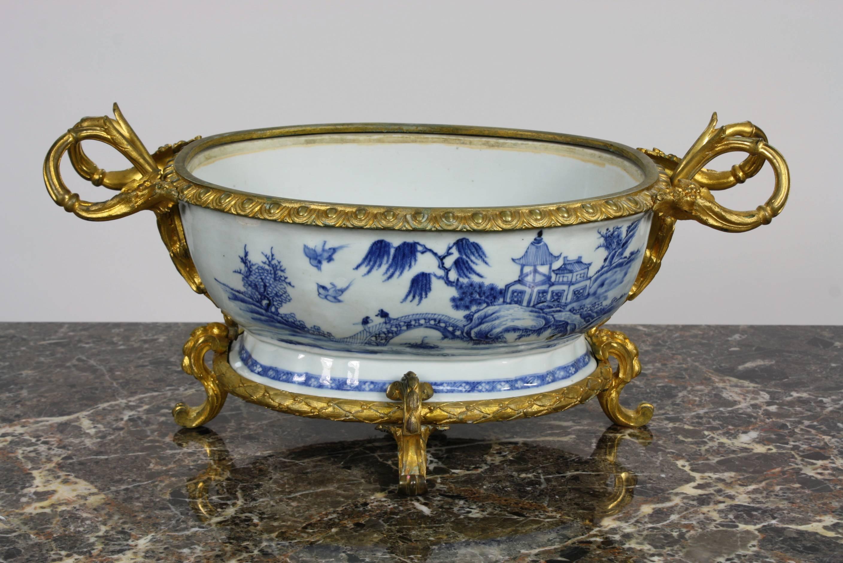 Louis XV French Chinoiserie Jardinière with Gilt Bronze Mounts