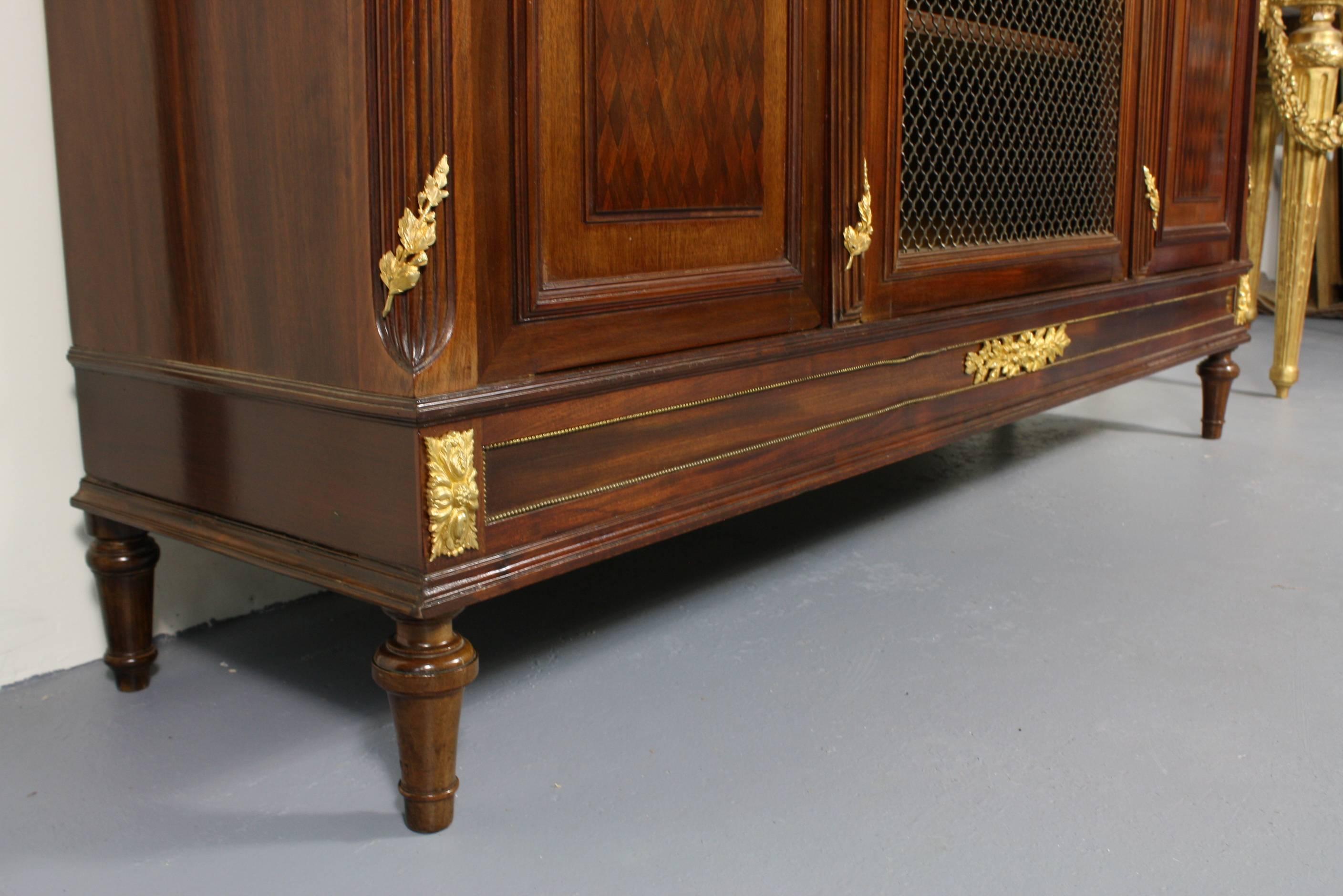 French Louis XVI Style Mahogany Bibliotheque 3