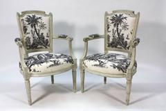 Paar französische Fauteuils oder Sessel aus der Louis-XVI.-Periode