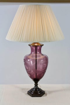 Lavender Crystal Urn Form Lamp by Lucy Cope