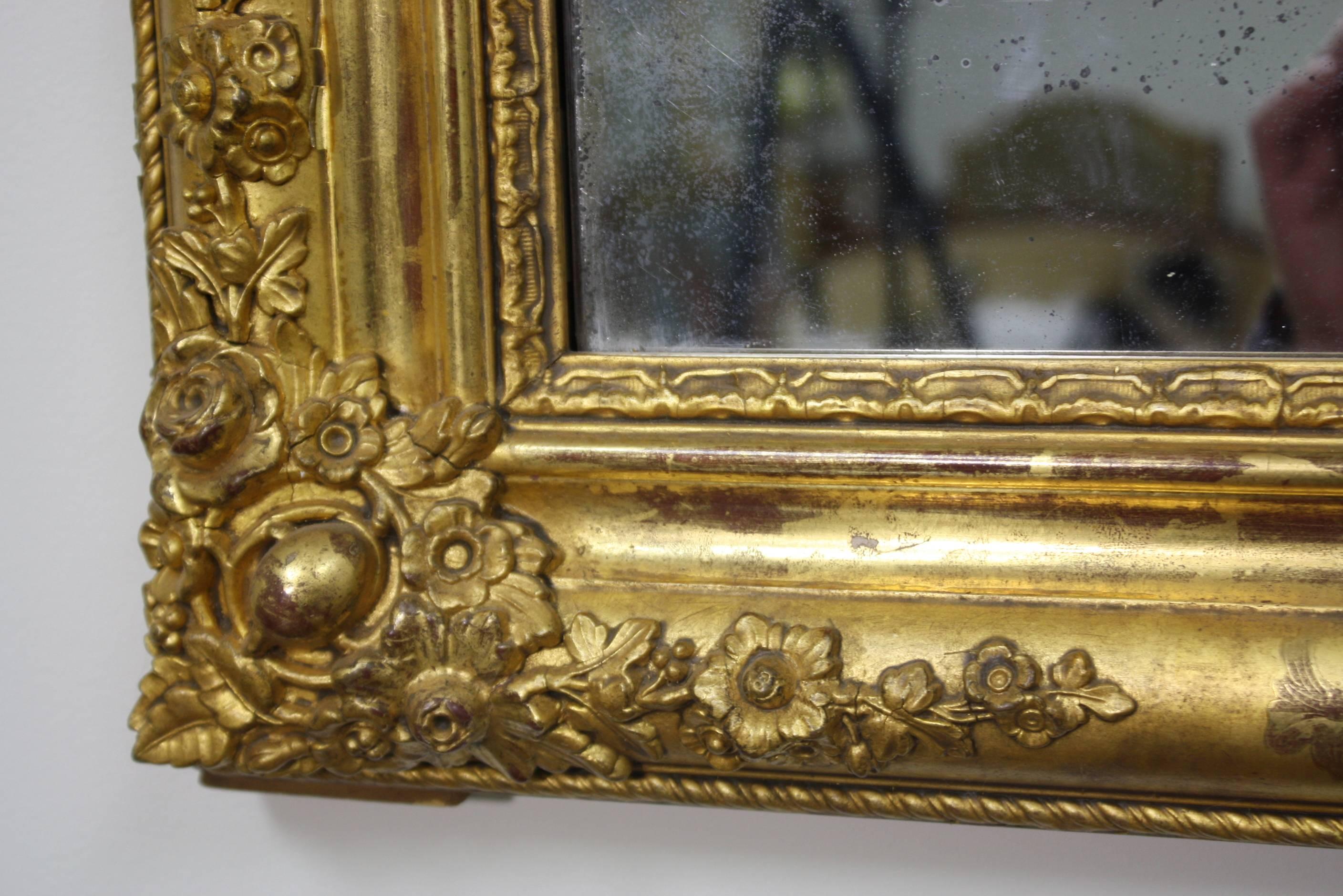 French Charles X Period Giltwood Mirror For Sale 4