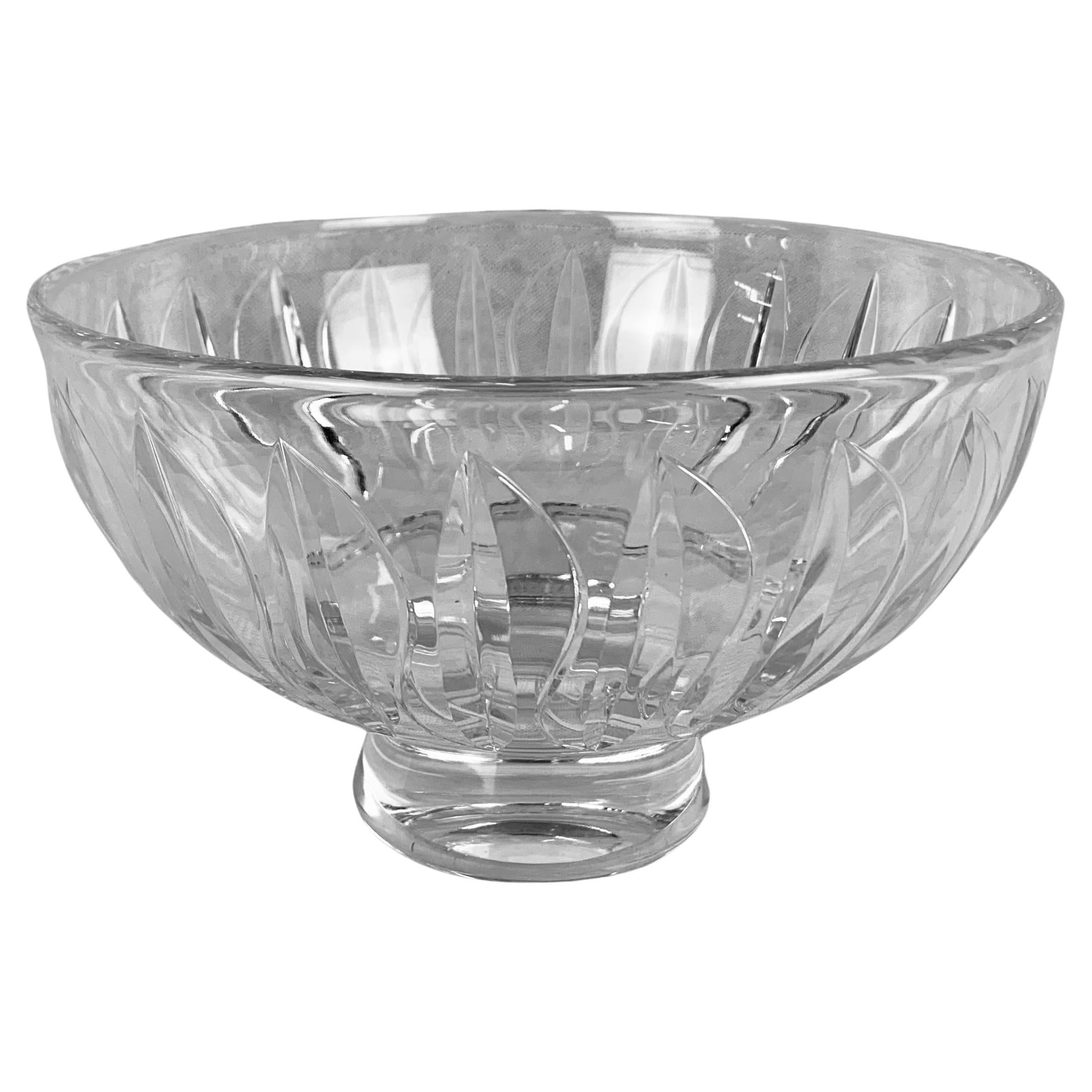 Stuart Clear Cut Crystal Bowl in the Hampshire Pattern-England For Sale