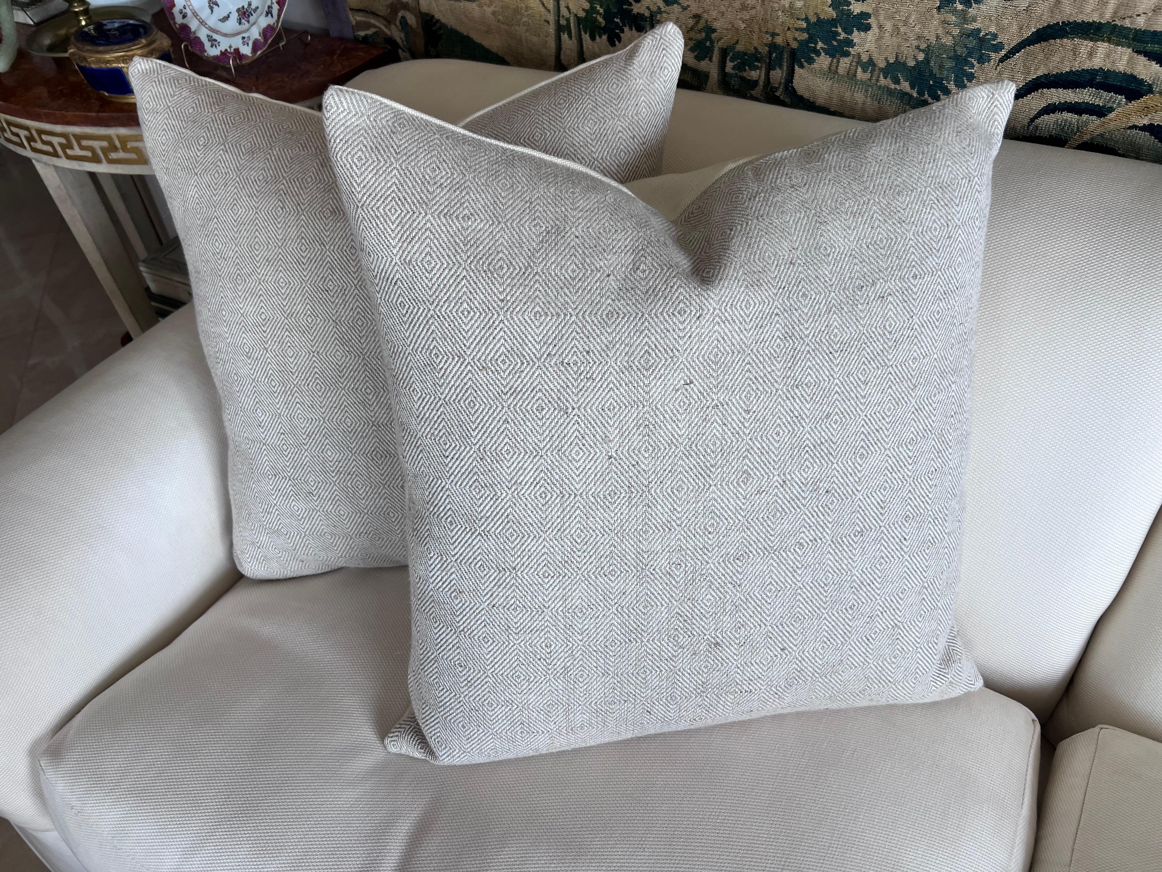 Paire de coussins en lin/coton belge-22
