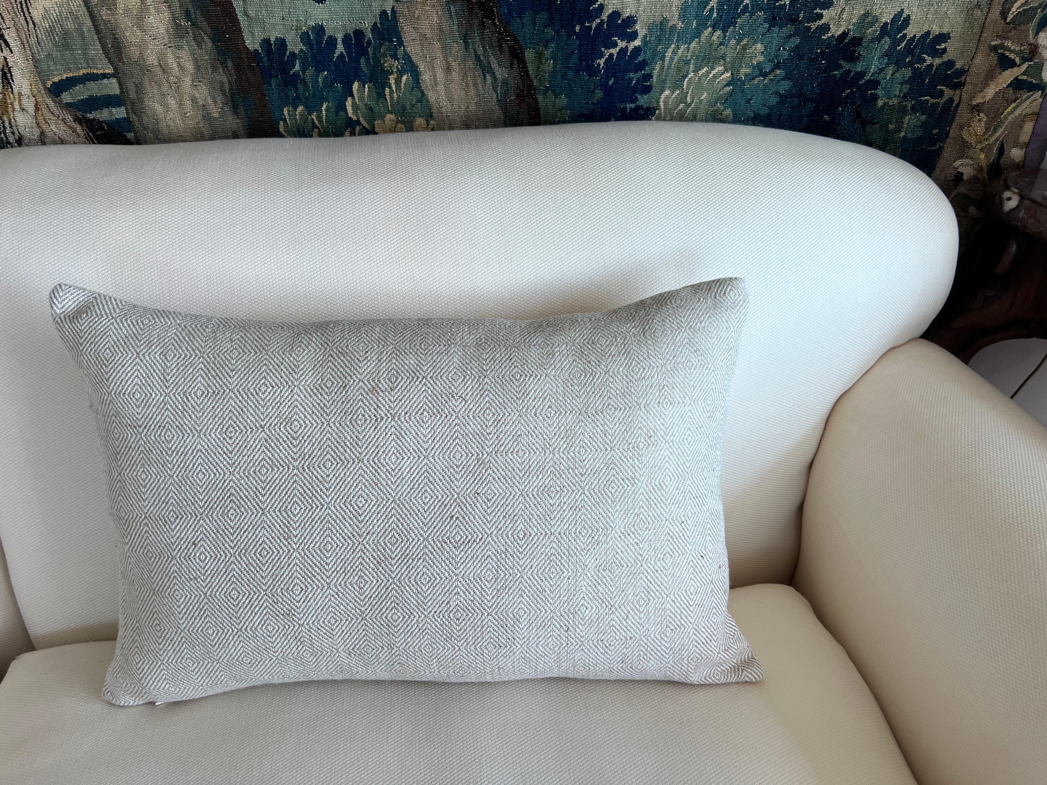 Moderne Coussin unique en lin/coton belge-22