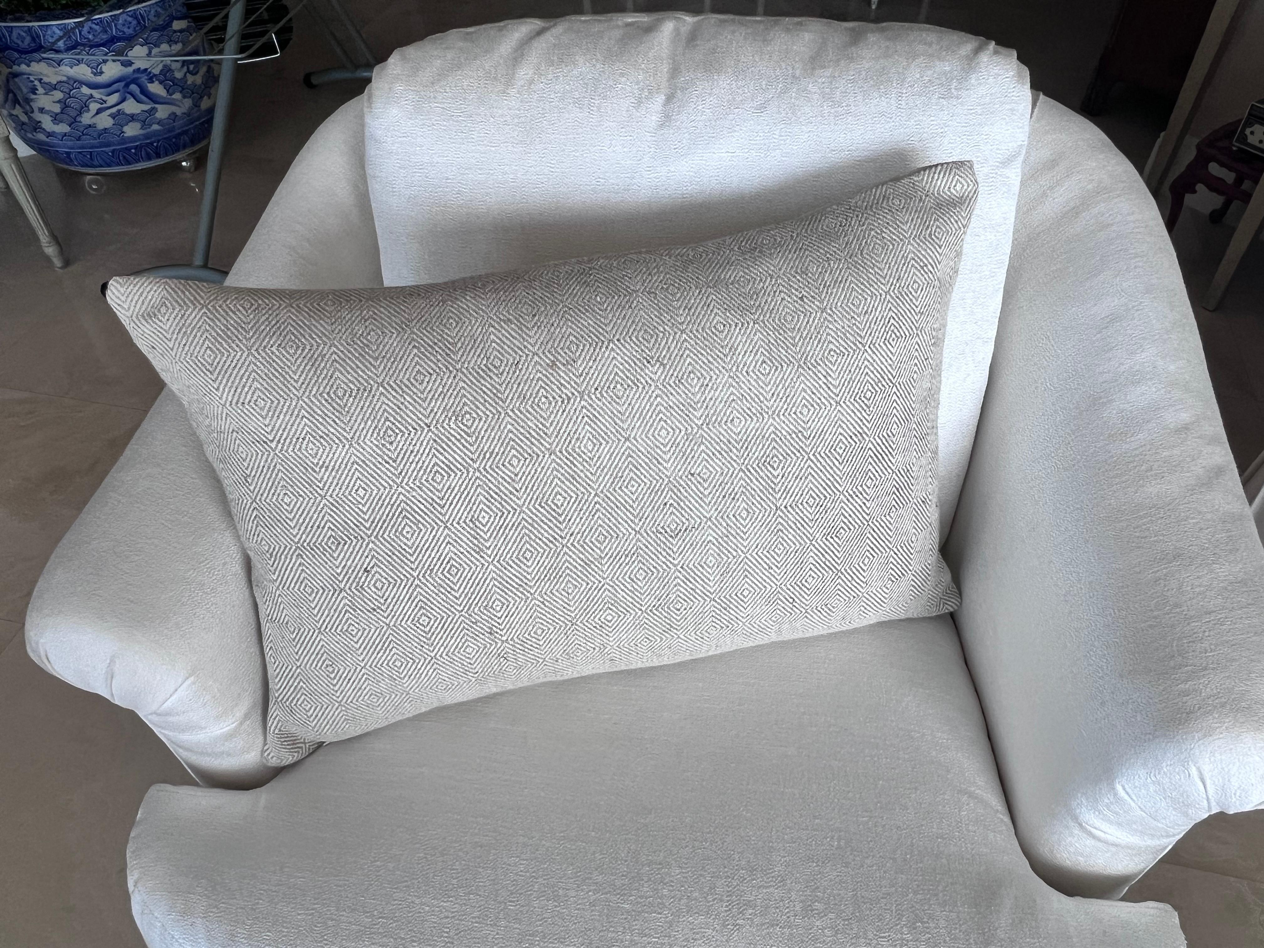 Fait main Coussin unique en lin/coton belge-22