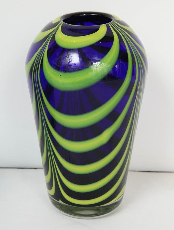 Italian Series of Murano Glass Vases For Sale