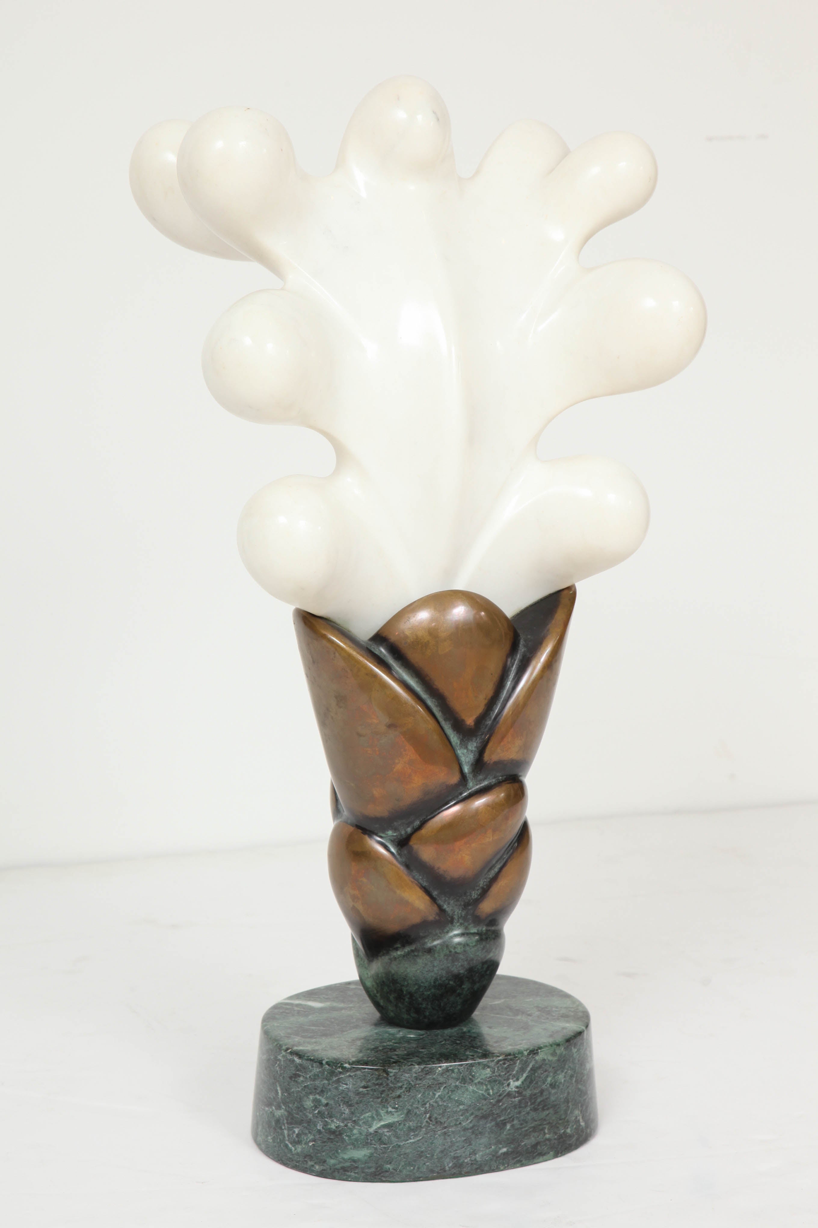 Marble and Bronze Sculpture For Sale