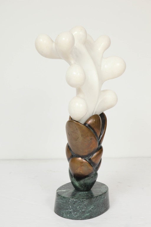 Marble and Bronze Sculpture For Sale 1