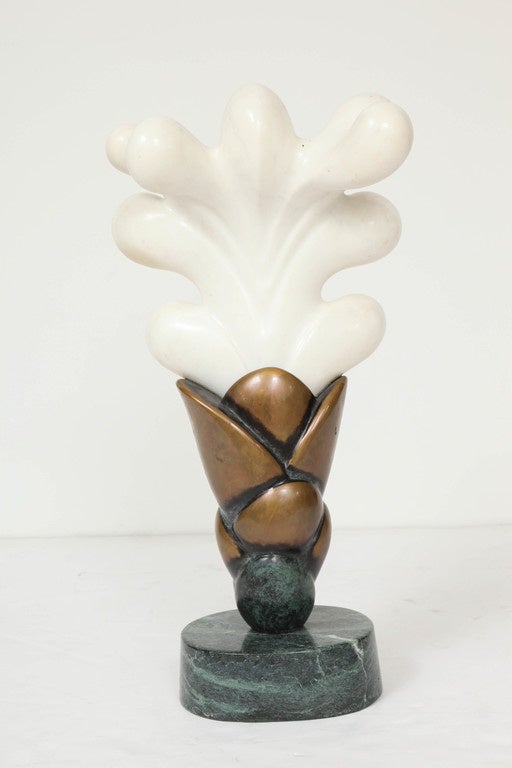Marble and Bronze Sculpture For Sale 3
