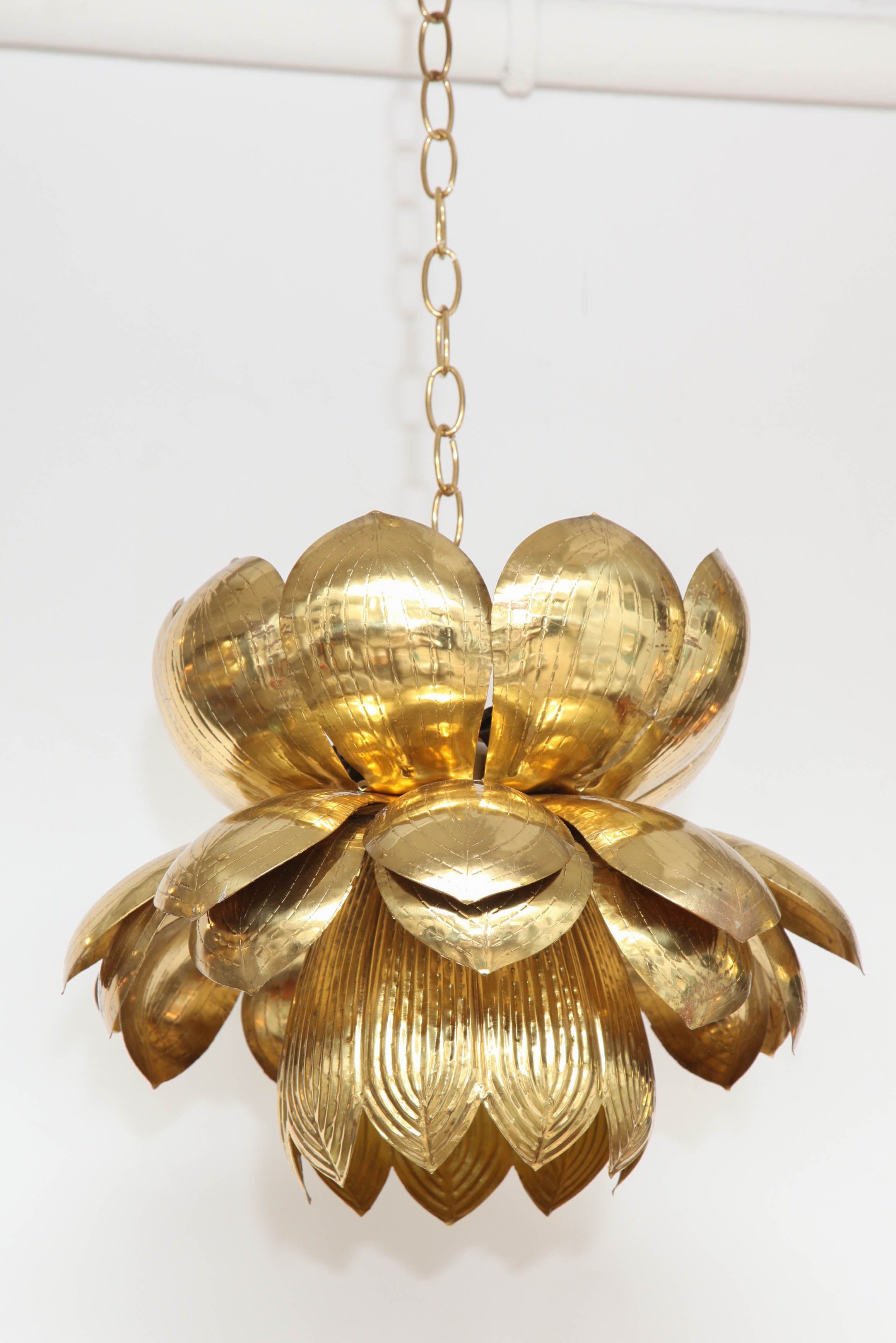Series of Brass Lotus Blossom Pendants