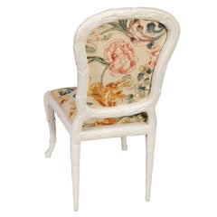A Set of 10 Carved Painted Dining Chairs