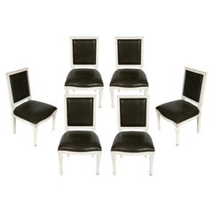 Set of Six Louis XVI Style Dining Chairs