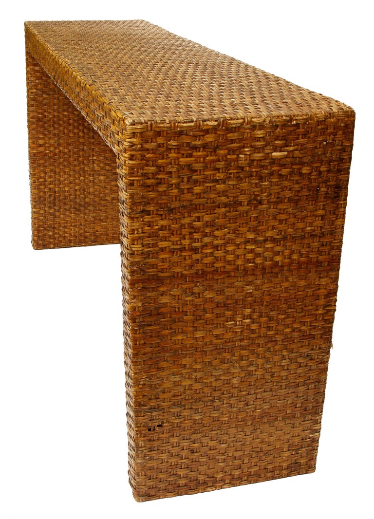 Rattan Sofa Table at 1stDibs