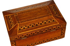 Walnut Box with Inlaid Design