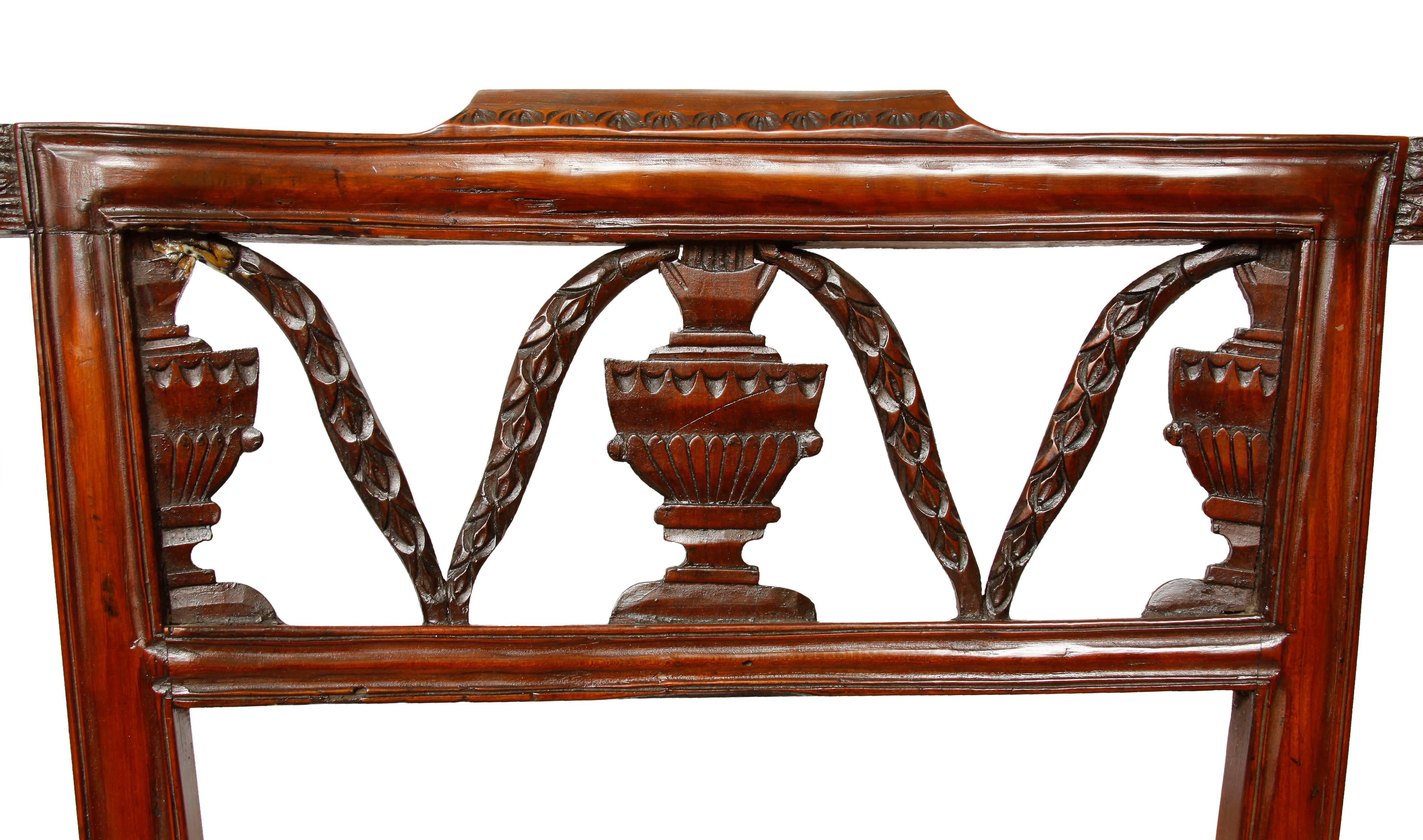 Neoclassical Continental Hall Bench