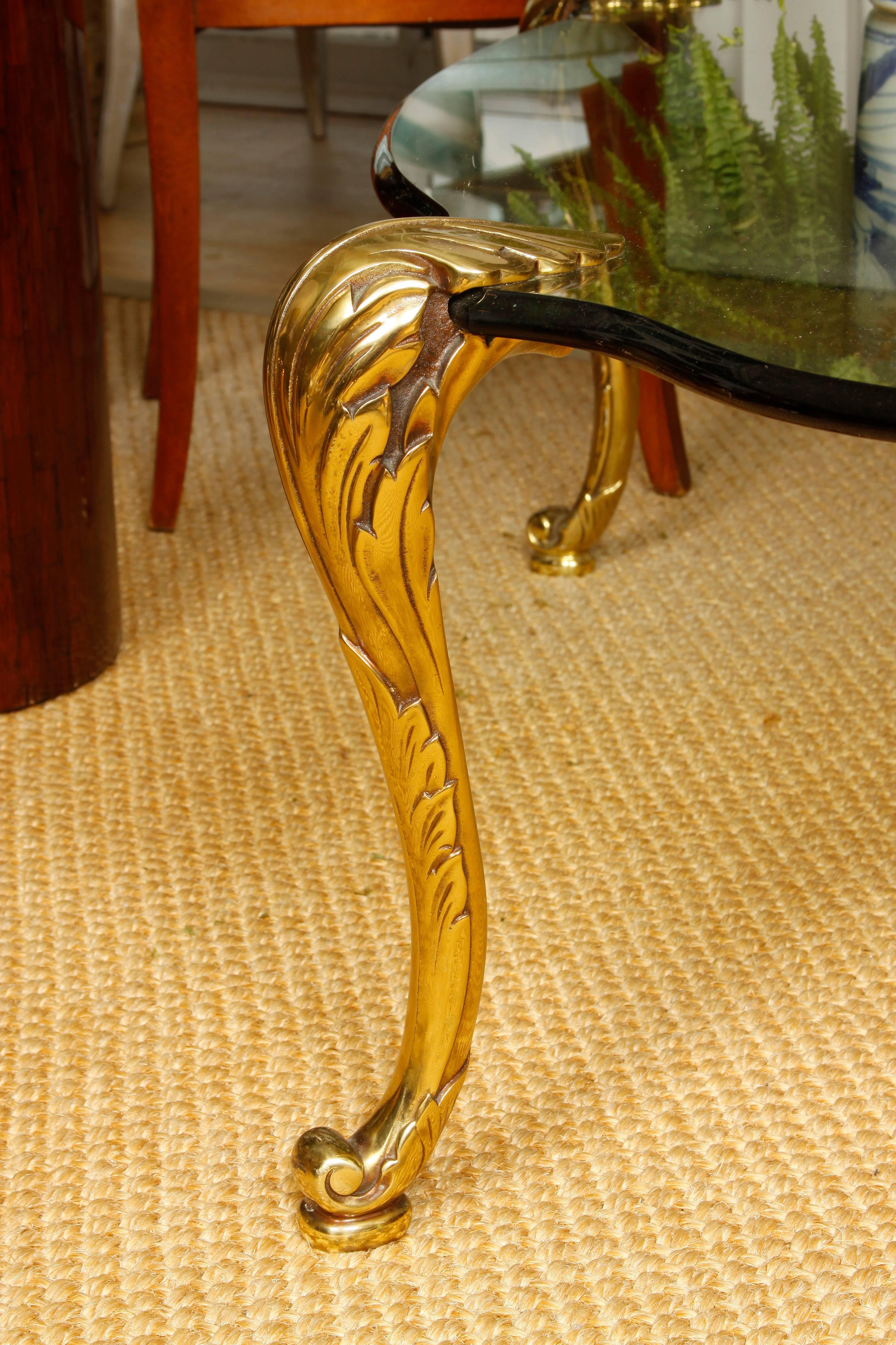 20th Century French Cocktail Table with Palm Tree Legs