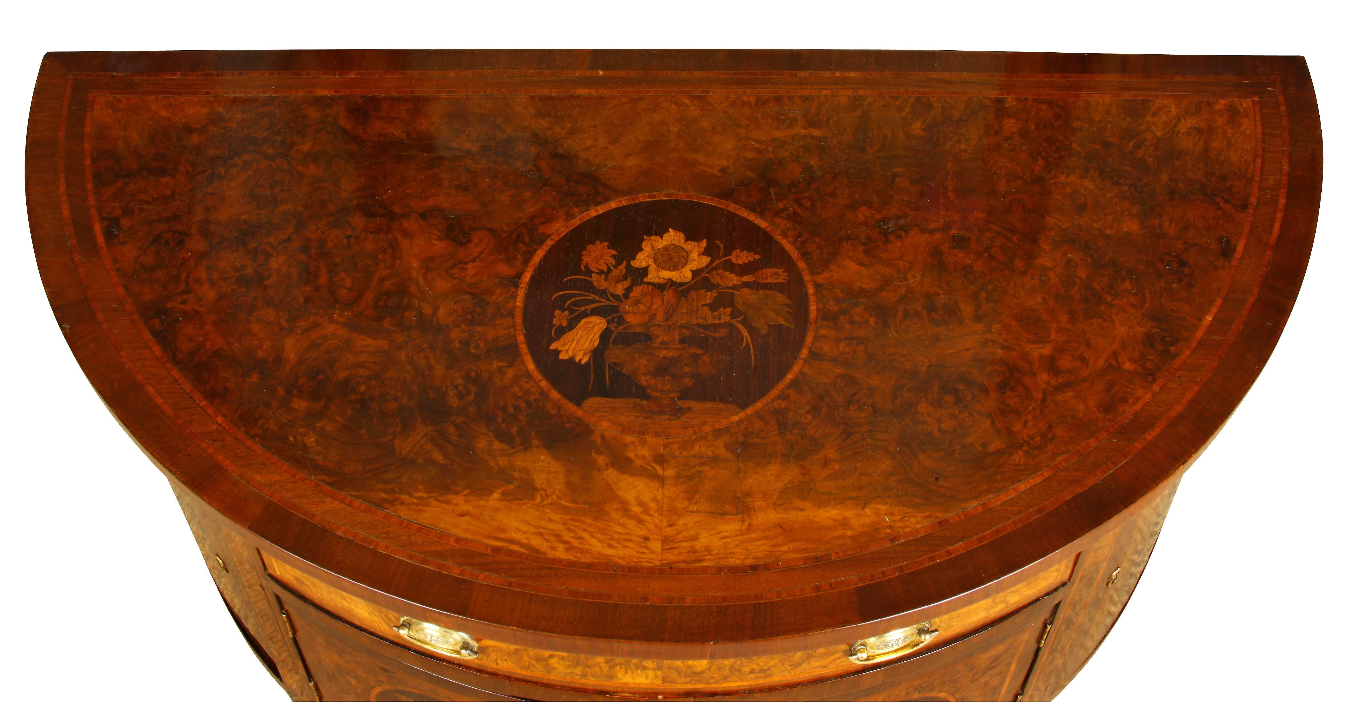 Neoclassical Italian Demilune Table
