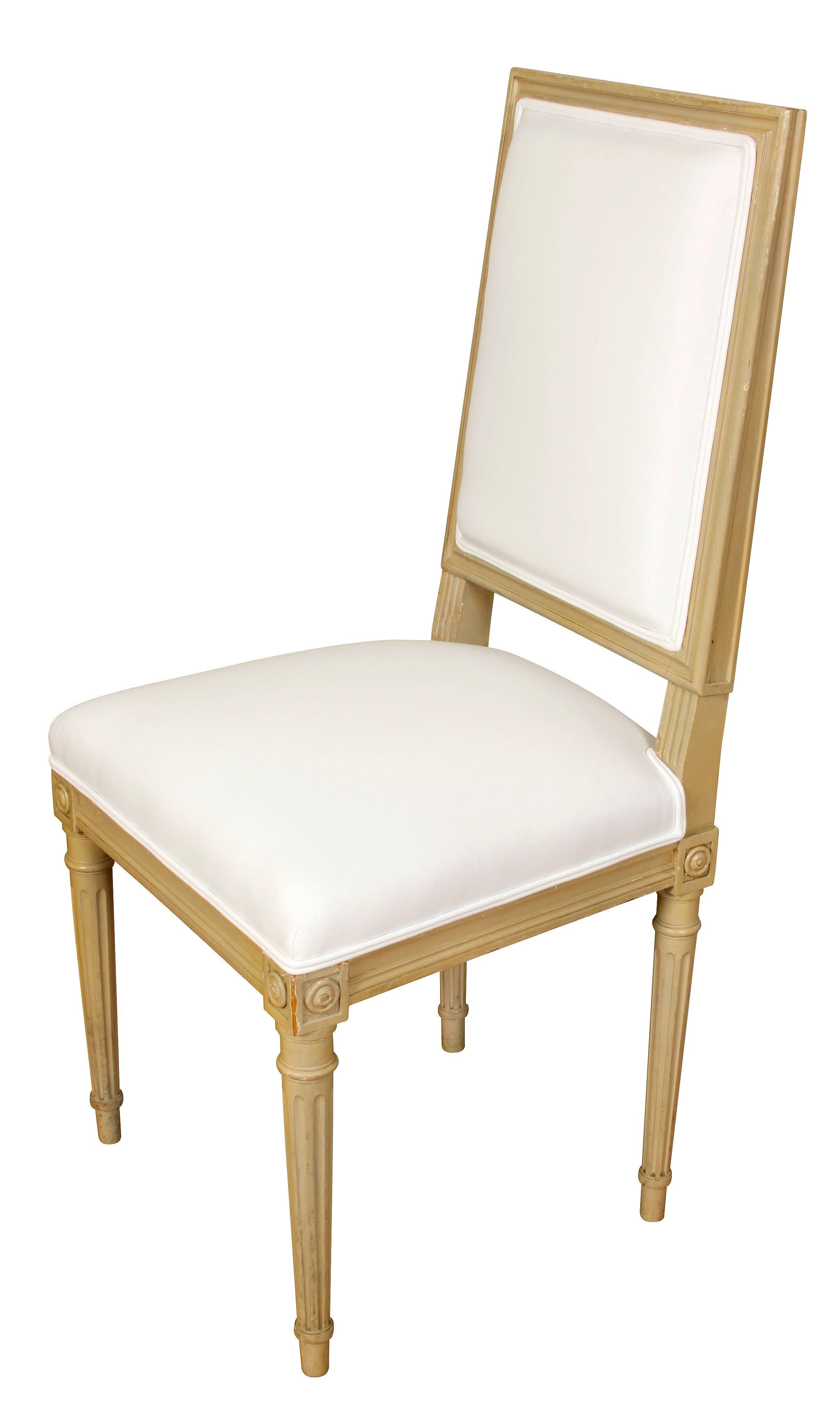 Set of Ten Louis XVI Style Dining Chairs  In Excellent Condition In New York, NY